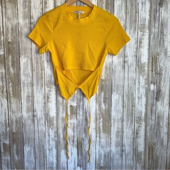 NWT BCBG Marigold Tie Crop Top - Picture 2 of 6